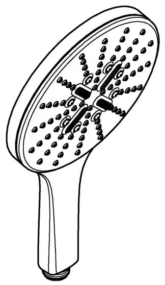 GROHE 26554LS0 - Duș de mână RAINSHOWER SMARTACTIVE 150 mm, alb