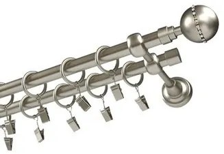 Galerie dubla CALISTO CRISTAL dubla 25/19 - CROM MAT (Alege marime: 280 cm)