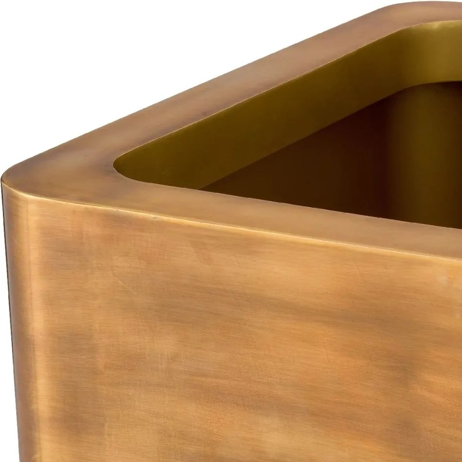 Ghiveci, Vas decorativ din otel inoxidabil Jasper 75x75cm