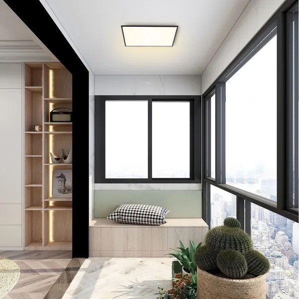 Brilagi - Corp de iluminat LED reglabil SLIMFRAME LED/36W/230V 45x45 cm negru + telecomandă