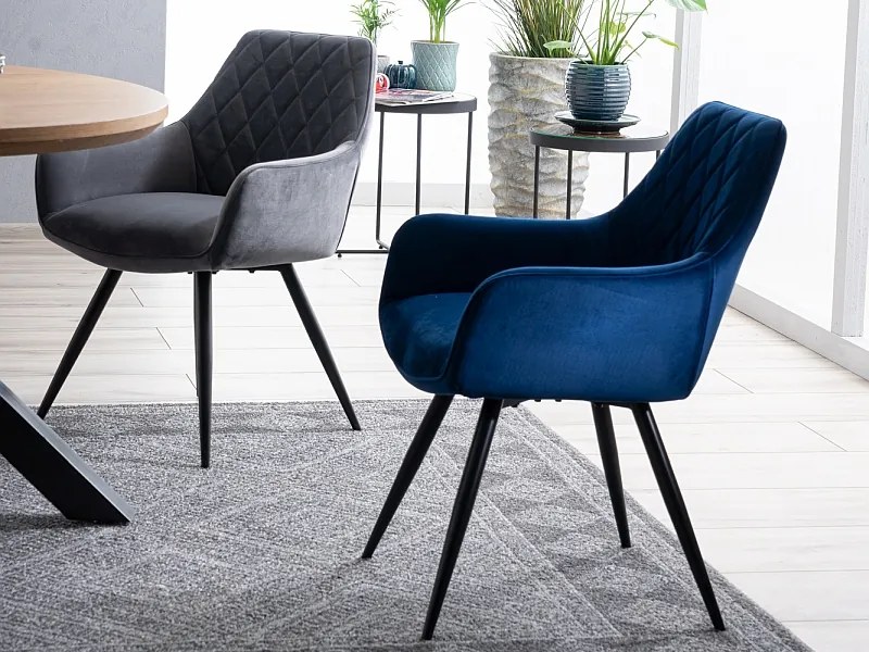 Scaun de sufragerie Liana (Gri + Negru). Promo -7%. 1050415