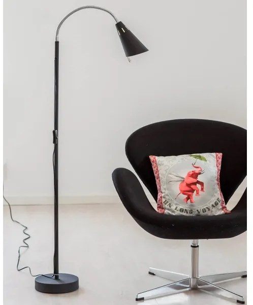 ByRydens 4100620-4007 - Lampă de podea BEST 1xE14/5W/230V neagră