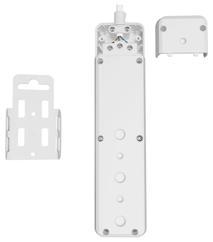 Bloc multipriza Braytron, 3 prize, cu intrerupator, protectie copii, alb