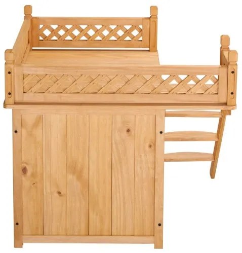 Deuba Casuta pentru pisici cu balcon 53x54x64 cm