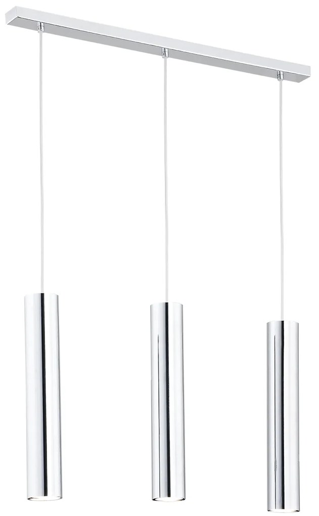 Lustra cu pendule moderna design tubular GOMERA 3 crom