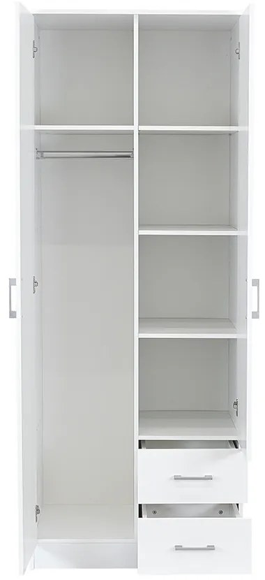 Dulap Miami 80x205 cm alb-alb