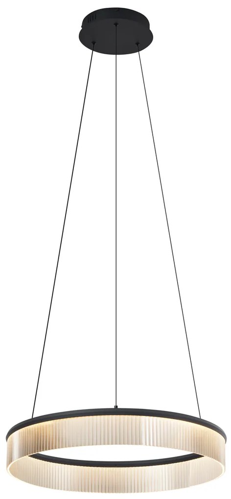 Lampa suspendată modernă neagră 59cm incl. LED cu 3 trepte de intensitate luminoasă - Anello Chandelier