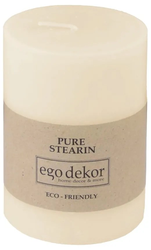Lumânare Eco candles by Ego dekor Friendly, durată ardere 37 h, crem