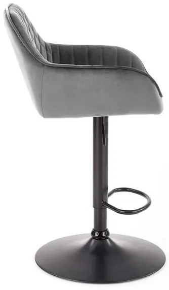 Scaun de bar H103 velvet gri