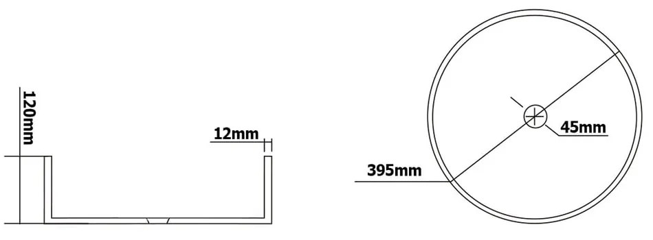 Chiuvetă rotundă din sticlă ø 39,5 cm Maragua – Sapho