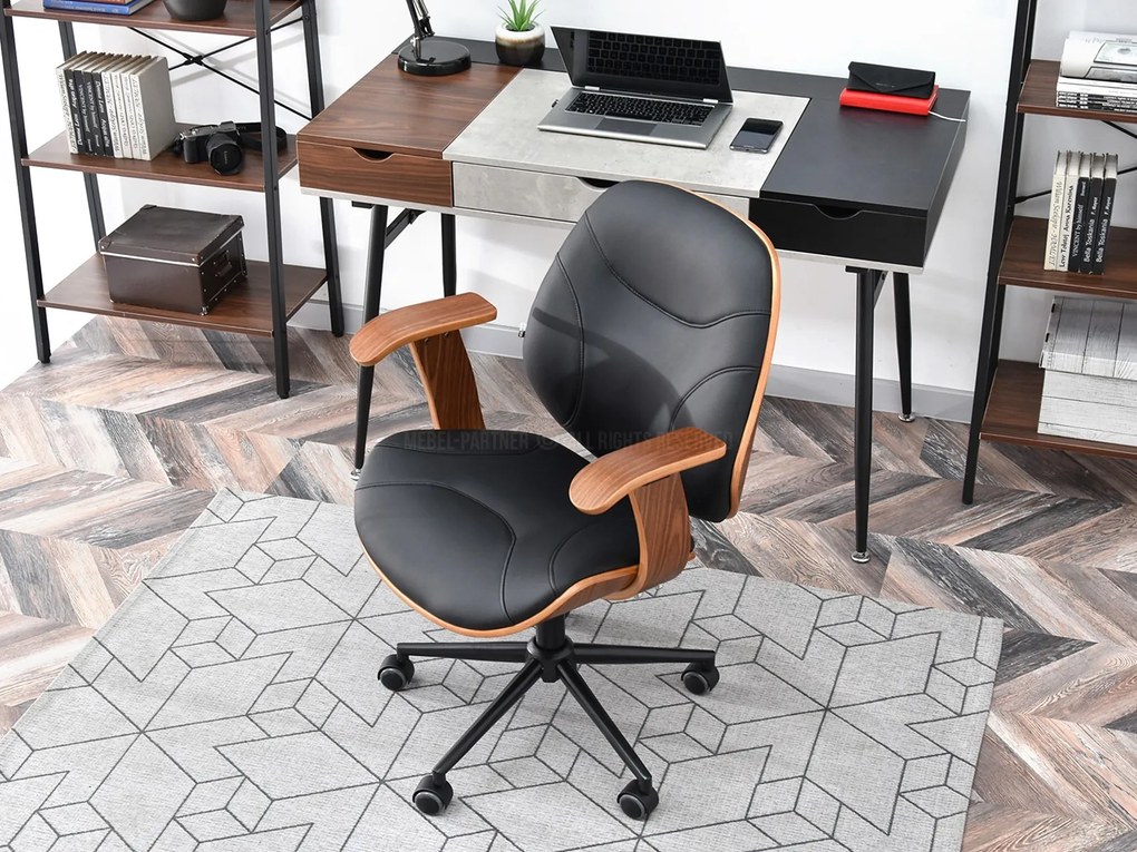 Scaun Raynold (nuc închis + negru). Promo -14%. 1109967