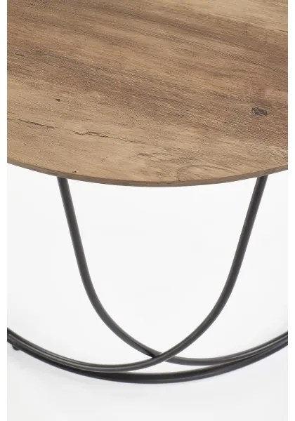 Măsuță de cafea NUBIRA 41x60 cm negru/maro