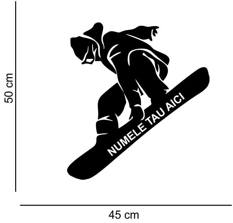 Sticker perete Silueta snowboard 1