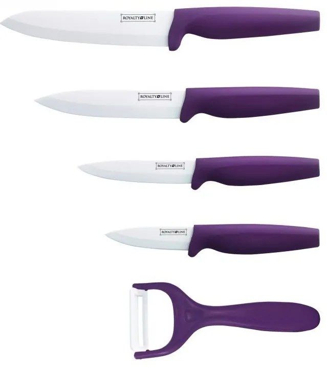 Set 4 Cutite ceramica si curatator legume Mov - Swiss Boch