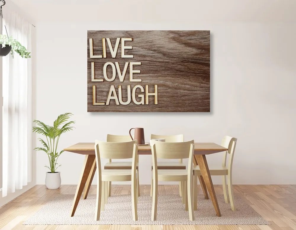 Tablou LIVE, LOVE, LAUGH