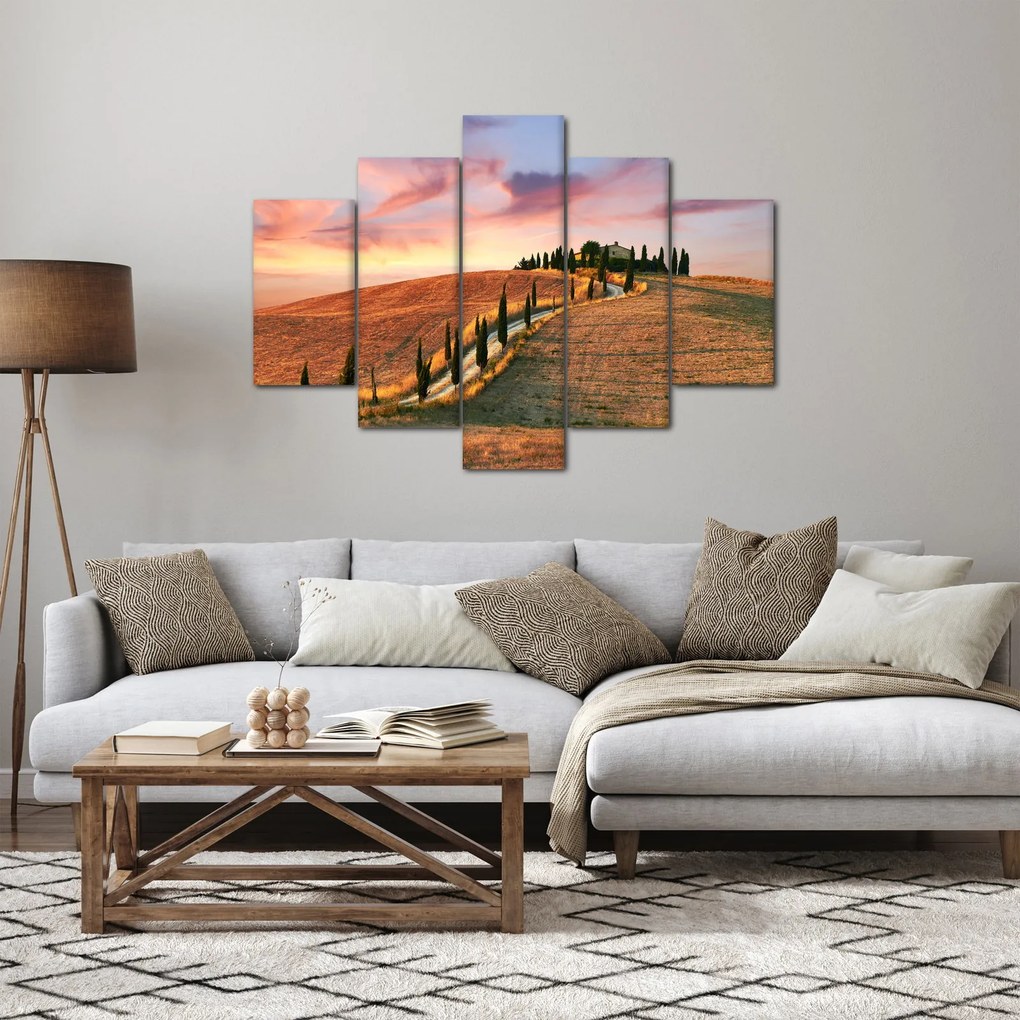 Tablou - Casa pe deal Toscana, Italia (150x105 cm)