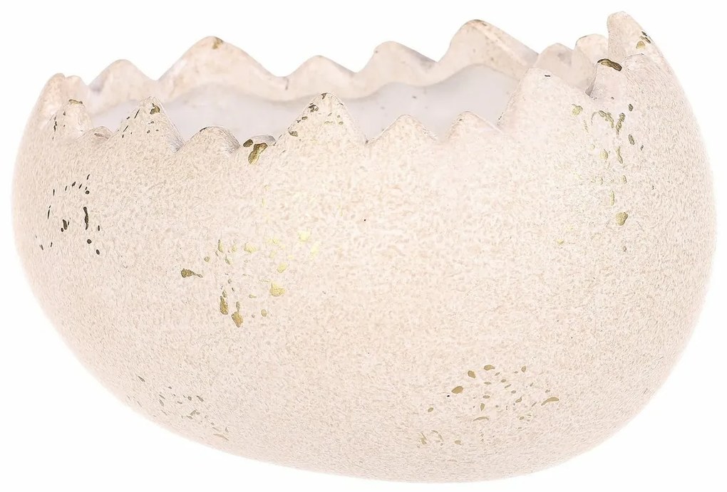 Cutie de flori din ceramică Shell pe o suprafațăplană , 17 x 13 x 9 cm