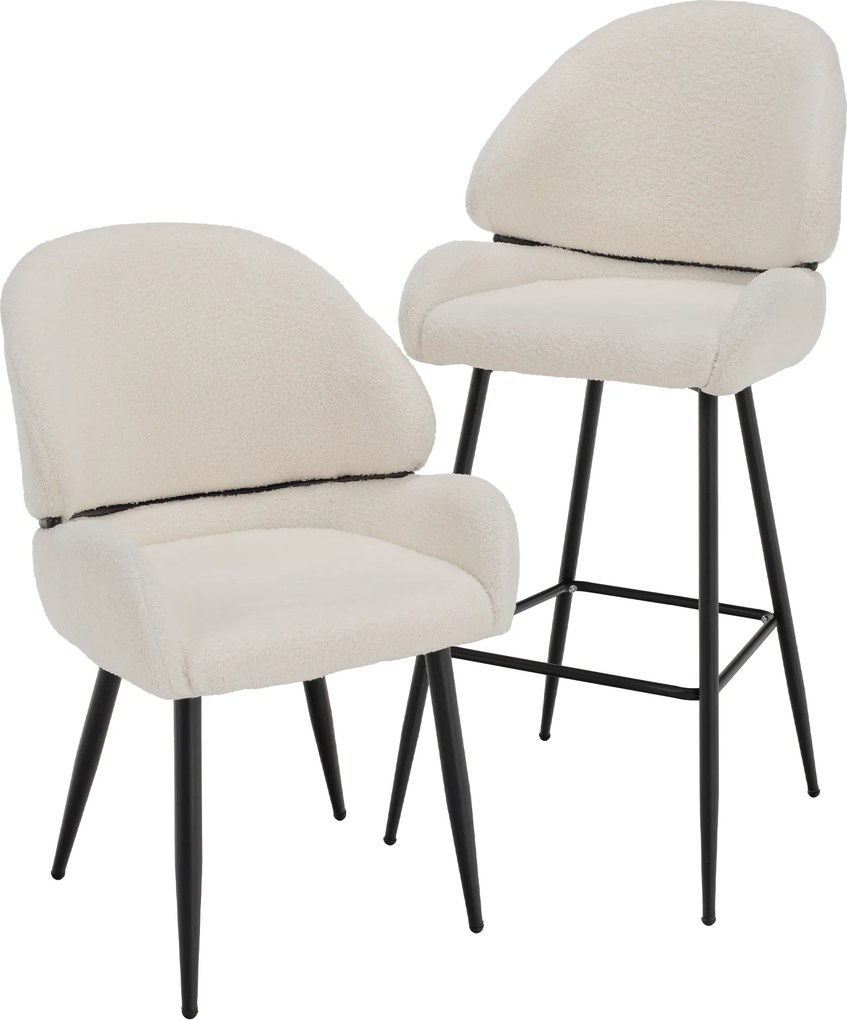 Scaun de sufragerie, alb/negru, SANAKO TYP 1