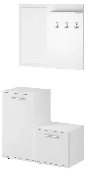 Expedo Set hol BOUNTY cu oglindă, 80x180x34, alb