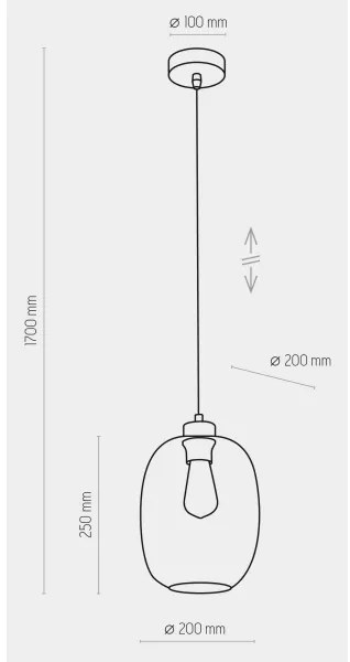 Candelabru pe cablu ELIO 1xE27/15W/230V albastru