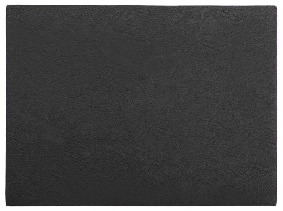 Suport farfurie din imitație de piele ZicZac Troja Rectangle, 33 x 45 cm, negru