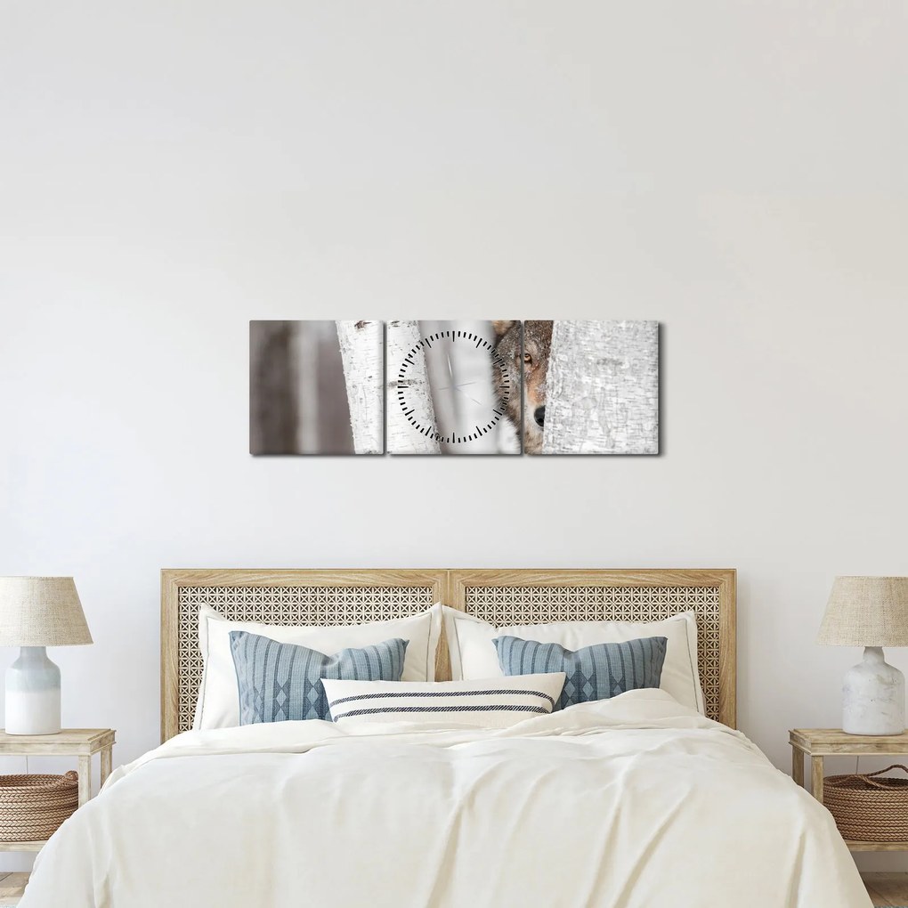 Tablou - Lup (cu ceas) (90x30 cm)