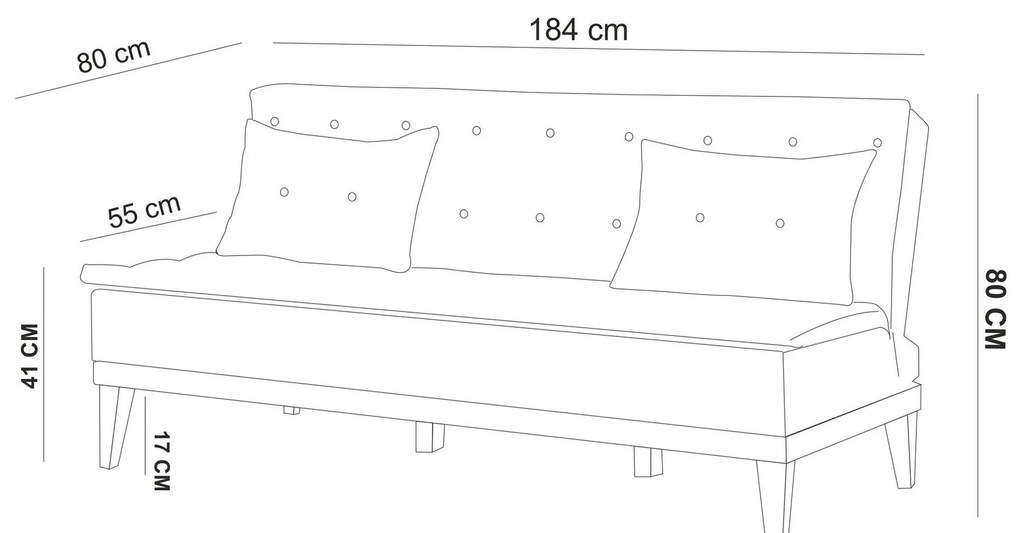 Set canapea fotoliu Flipper (antracit). 1101633