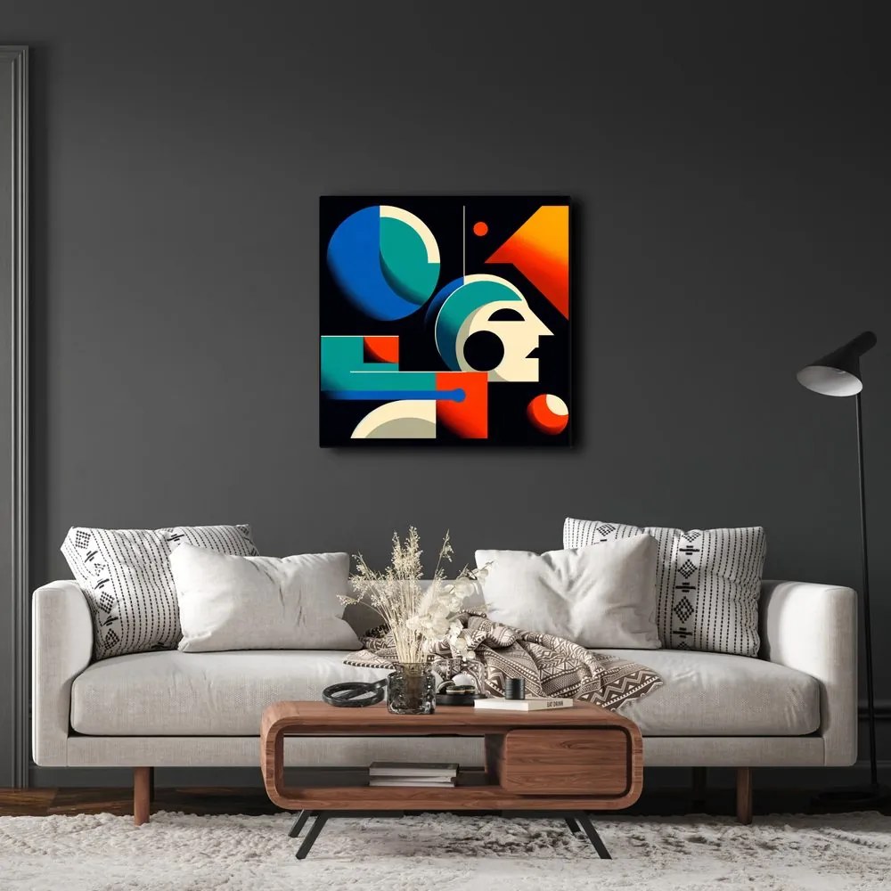 Tablou forme geometrice abstracte în mișcare