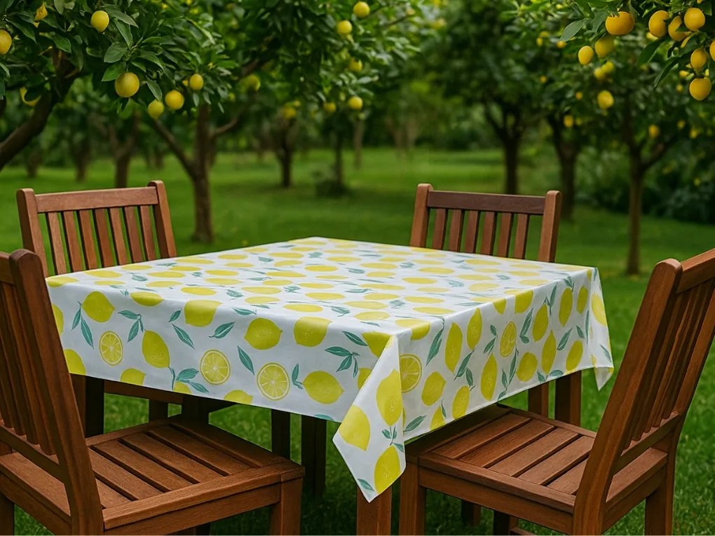 Fata de masa PVC LEMON 130x180 cm, galben