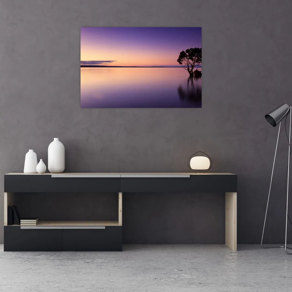 Tablou cu nivelul apei la răsăsrit de soare (90x60 cm)
