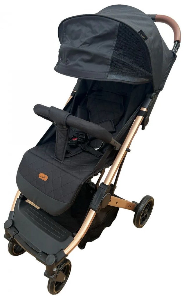 Carucior sport pentru copii, pliere compacta pentru avion cu sistem tip troller CPC-44-negru