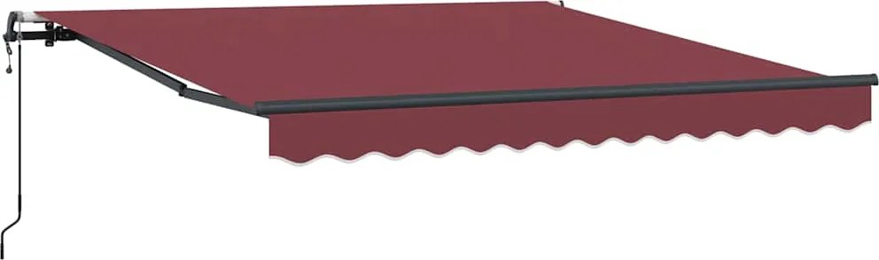 vidaXL Copertina retractabilă automat, vișiniu, 300x250 cm