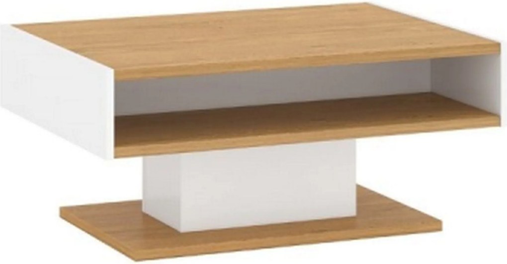 Masuta ADAM, stejar/alb, 89x65x41 cm
