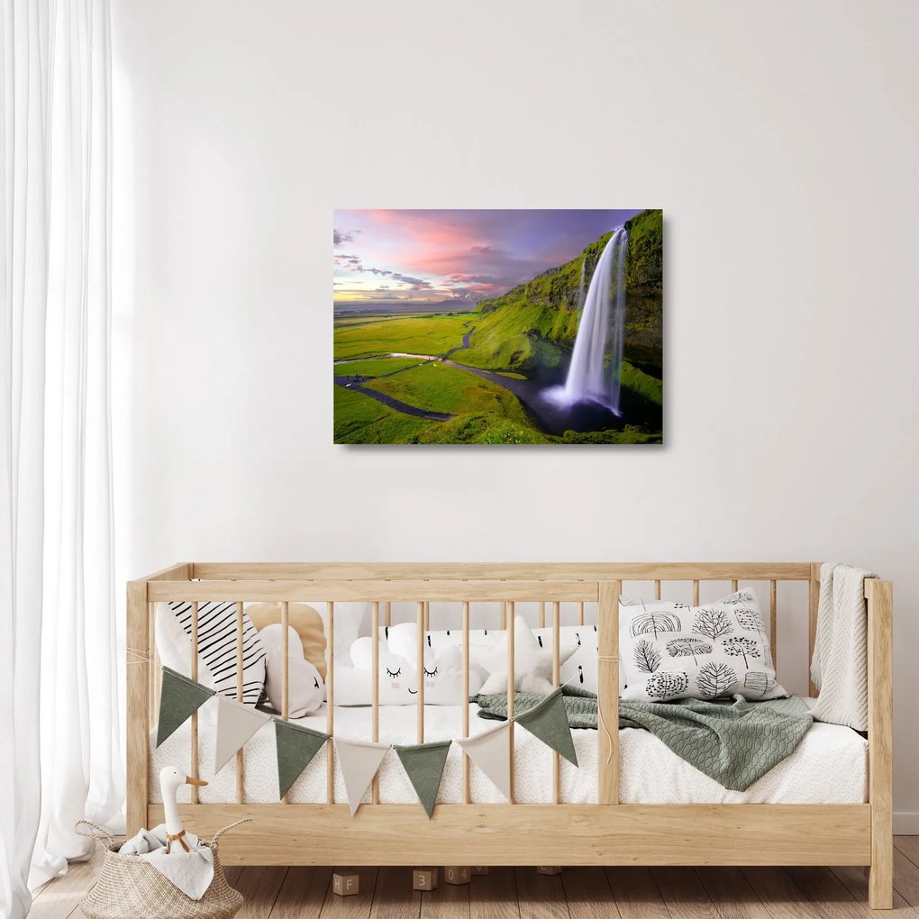 Tablou pe sticlă cu cascade (70x50 cm)