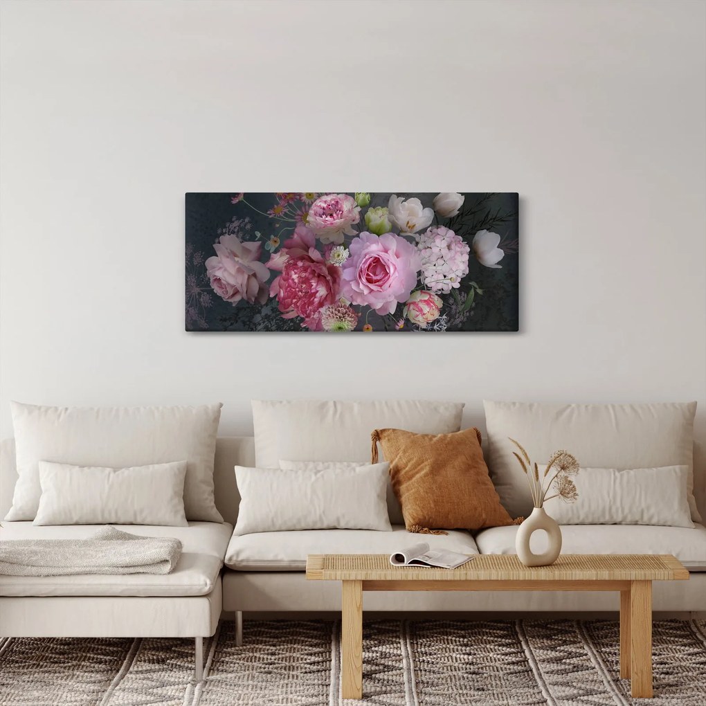 Tablou - Flori de grădină (120x50 cm)