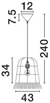 Lustra/Pendul design decorativ, SORELLO D 43cm