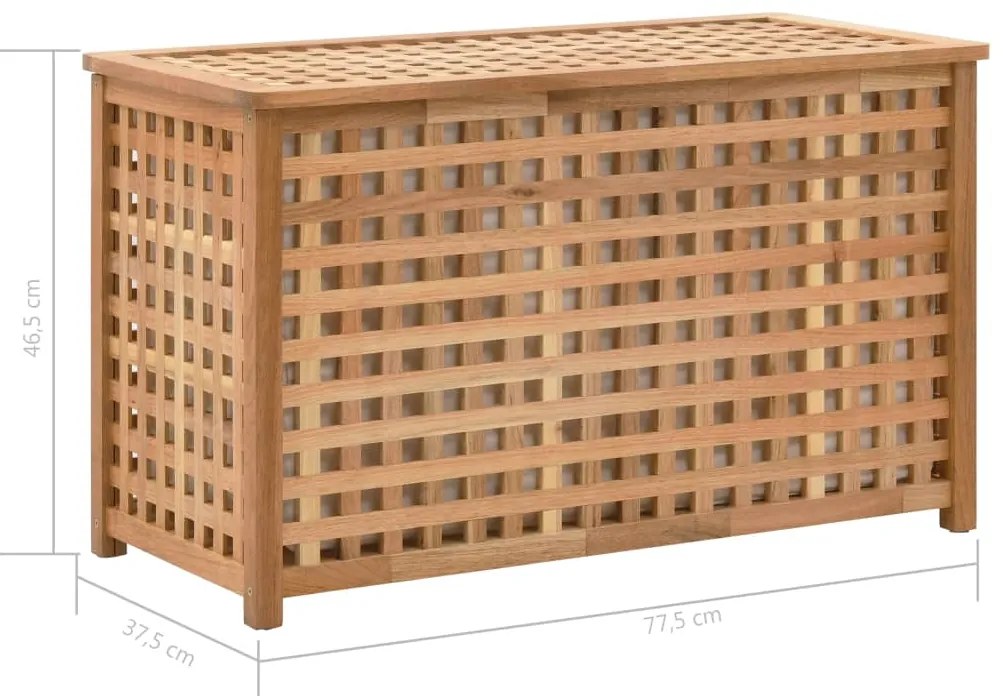 Cufar de rufe, 77,5x37,5x46,5 cm, lemn masiv de nuc 1, 77.5 x 37.5 x 46.5 cm