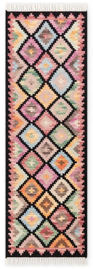 Covor tip traversă reversibil, țesut manual din lână 60x190 cm Kamal Zara – Nouristan