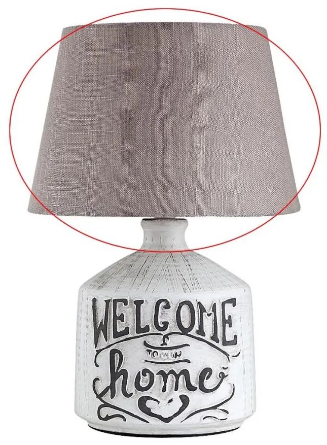 Abajur de rezervă pentru lampă de masă Rabalux PETRA E14 maro/alb