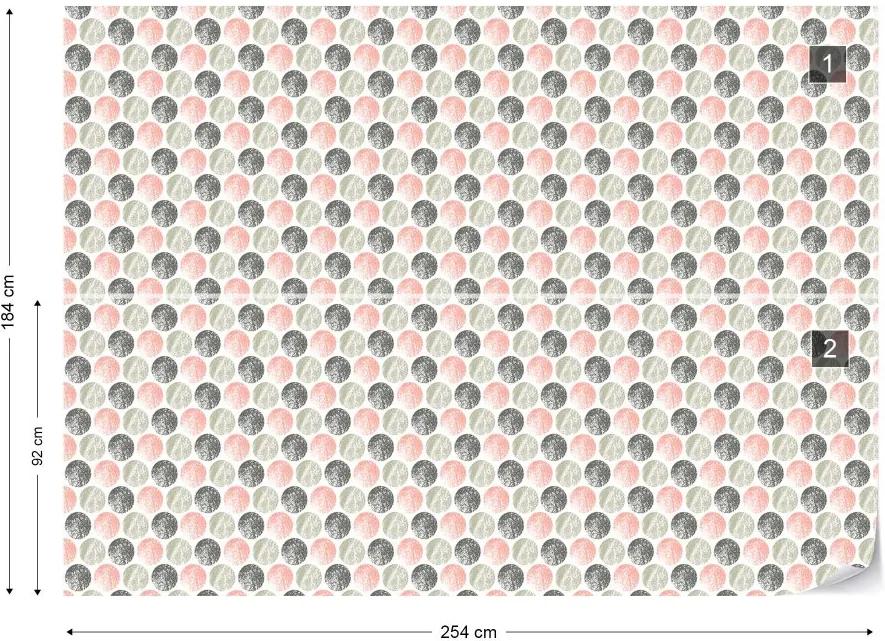Fototapet GLIX - Circle Pattern  + adeziv GRATUIT Tapet nețesute - 254x184 cm