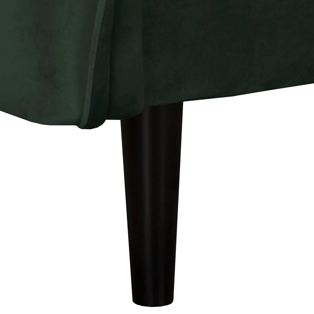 Fotoliu verde închis cu tapițerie din catifea Juli – Ropez