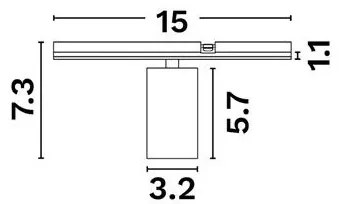 Modul, Spot alb LED pentru Sina magnetica MADOC 5W
