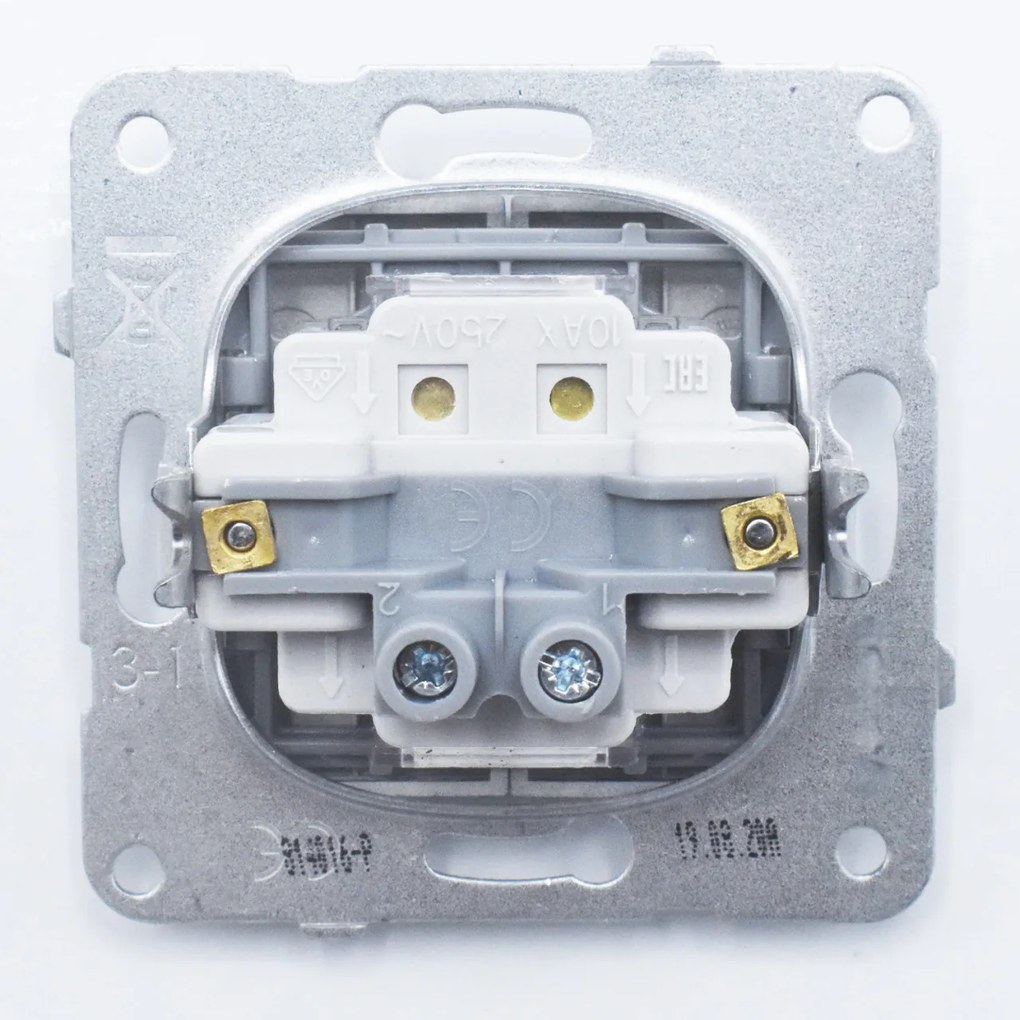 Intrerupator dublu alternativ, 10A, IP20, Grafit, Panasonic Arkedia Slim/Karre Plus Plus
