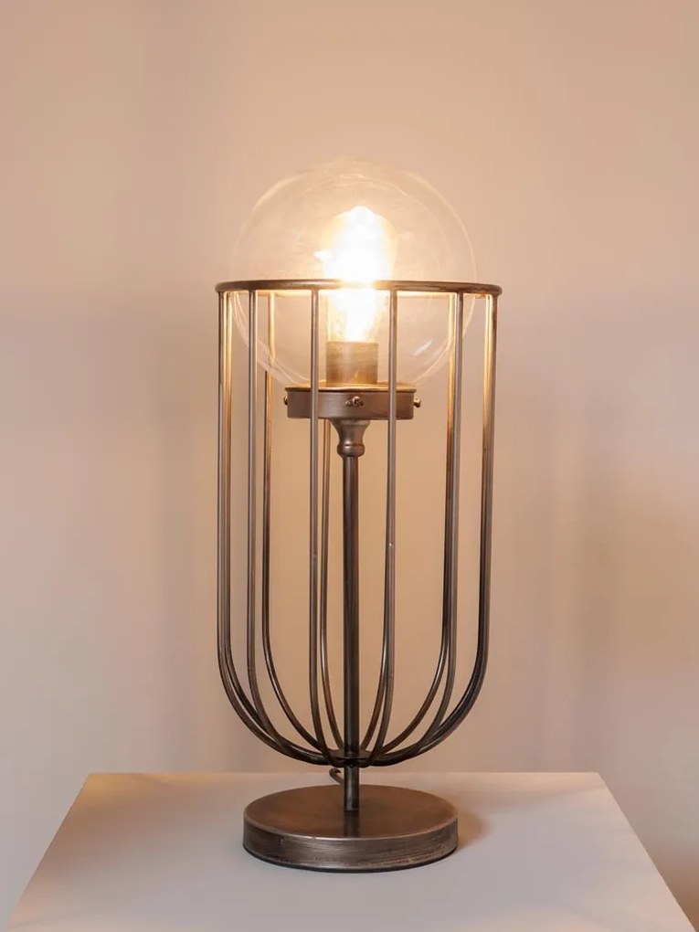 Lampa de masa, argintiu, din metal, Innovate
