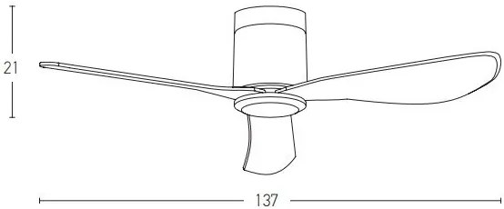 Ventilator de tavan Smart cu telecomanda Emma negru