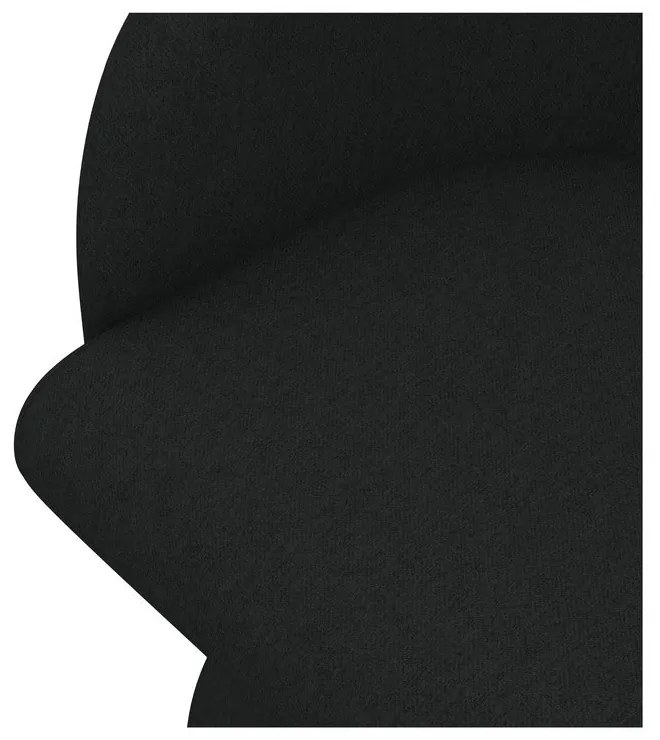 Scaun de sufragerie negru tapițat Kanoa – Makamii