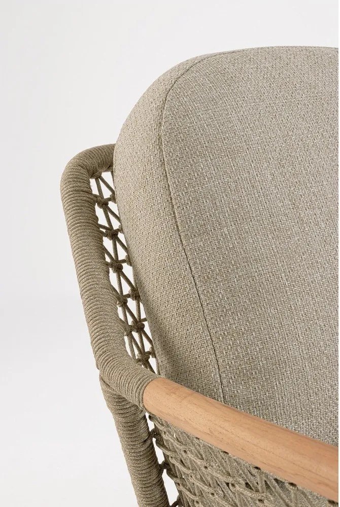 Fotoliu de grădină maro deschis din metal Eulero – Bizzotto