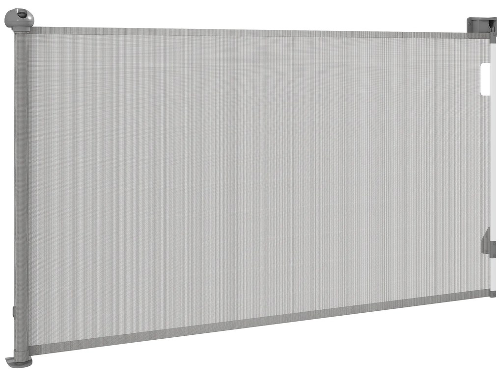 PawHut Bariera retractabila pentru caine de la 0 la 149 cm cu blocare automata - gri | Aosom Romania