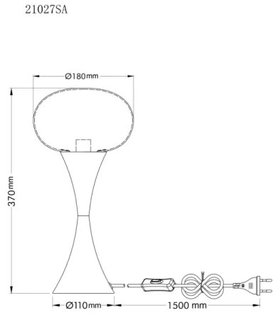 Lampă de masă Globo 21027SA LULA 1xE14/25W/230V bej