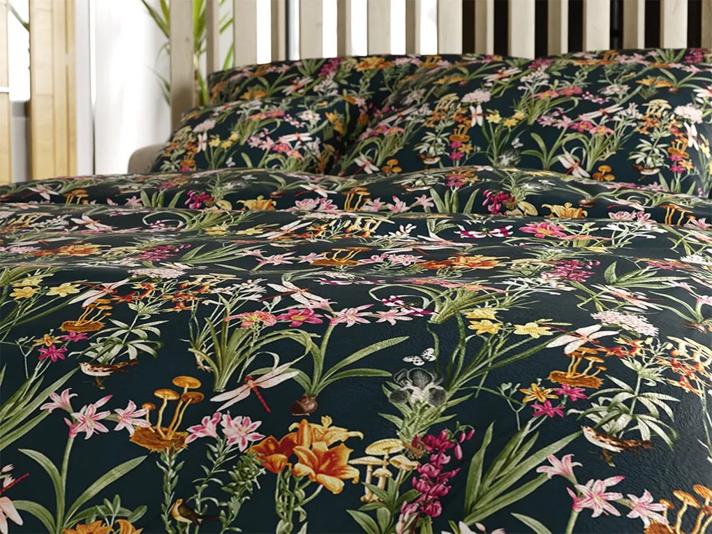 Lenjerie cocolino MYSTIC GARDEN verde inchis Dimensiune lenjerie de pat: 70 x 90 cm | 140 x 220 cm